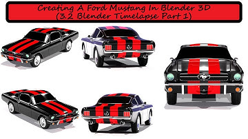 Creating A Ford Mustang In Blender 3D (3.2 Blender Timelapse Part 1)