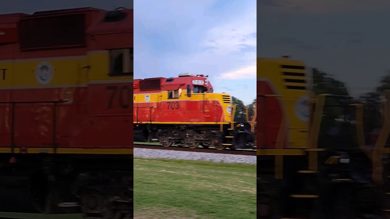 Florida East Coast Railway FEC-107 with 703 at Daytona Beach Golf Club July 29 2023 