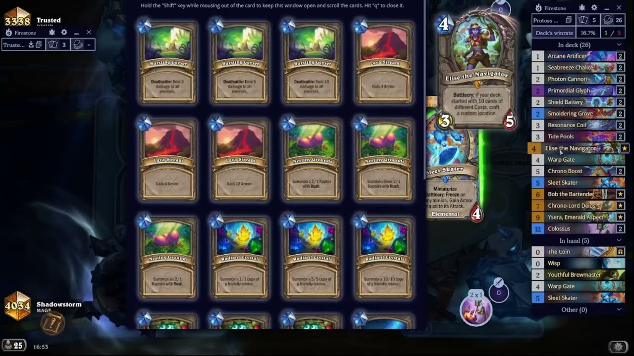 Hearthstone Across the Timeways Protoss Mage: Top decking