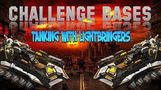 War Commander - Challenge Bases 2-5 - Tanking With 2 Lightbringers.