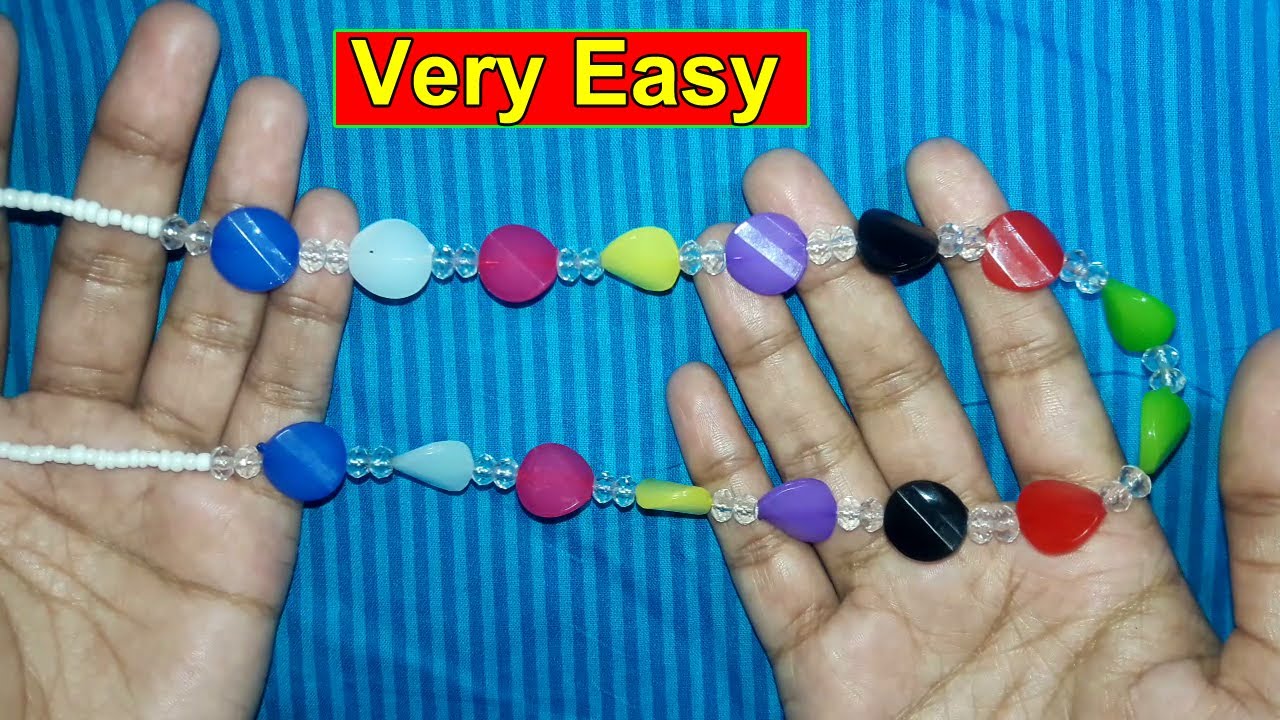 How To Make a Necklace With Acrylic Beads Simple And Easy Beaded