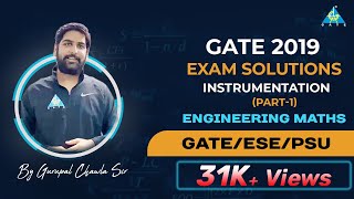 Part 1 | MATHEMATICS | GATE 2019 | INSTRUMENTATION