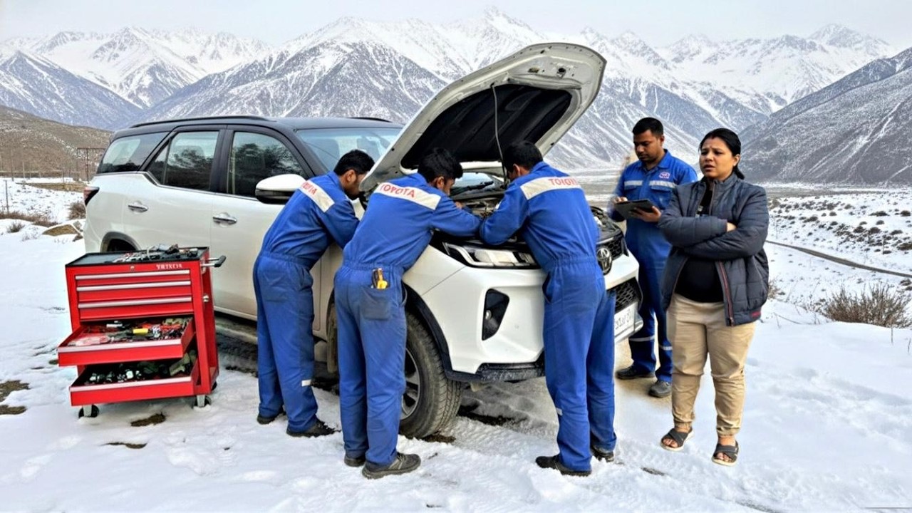 Spiti जाने निकले थे… और FORTUNER LEGENDER पहुँच गई Service Center! 😑 WINTER SPITI ❄️ Part 2