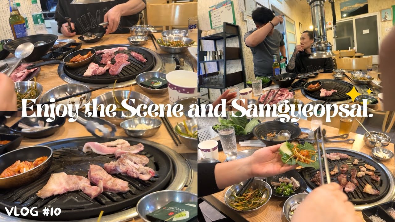 first time tried Samgyeopsal in Cheonan, Korea 🇰🇷 (no voice) 