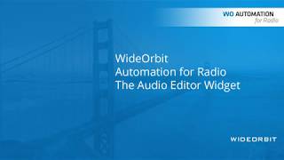 WideOrbit Automation for Radio – The Audio Editor Widget screenshot 4