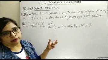 class 12  Show that the relation R in the set z of integers given by R = {(a,b) 2 divides (a,b)}