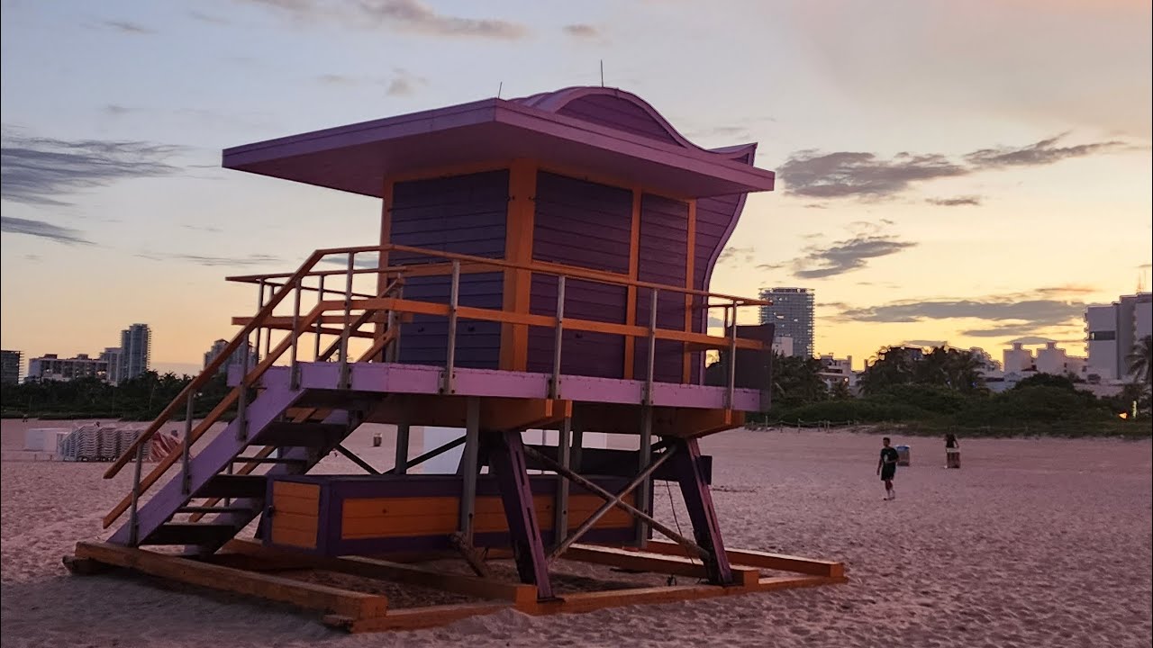 ✨ Miami Beach Evening Walk | Golden Hour Vibes Before Sunset 🌴🌅
