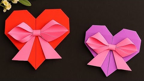 Easy Gift Idea - Origami Heart with a Bow