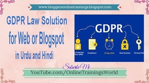 GDPR solution How to Add Pop Up in Blog Website | Cookie Policy Notification Bar on Blogger 2018