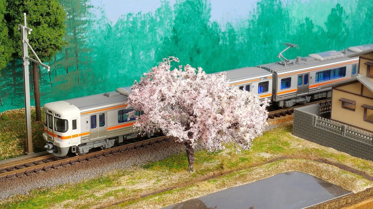 【N】How to reproduce Japanese cherry blossoms × 3 patterns / model railroad  layout update