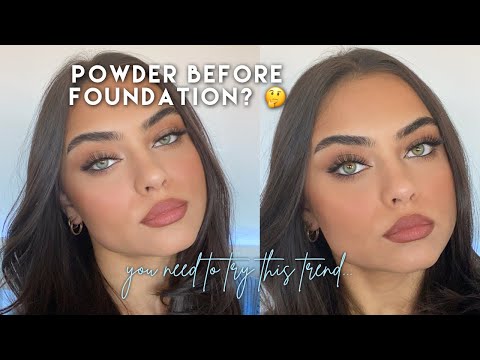 POWDER BEFORE FOUNDATION TECHNIQUE? Watch this! - YouTube