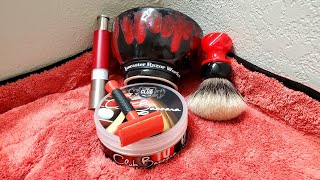 The Shaving Shop Club Baccara, Grizzly Bay / Strike Gold Shave Brush, & 3D Printed Safety Razor