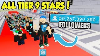 USING ALL TIER 9 STARS TO BECOME MOST POPULAR IN FAME SIMULATOR!! *50 BILLION FOLLOWERS* (Roblox) screenshot 1