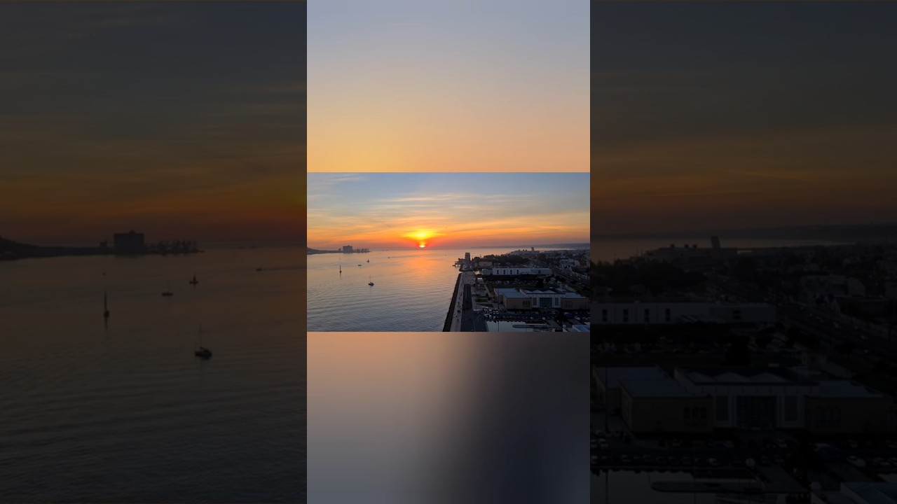Sunset at Atlantic Ocean view from Lisbon, Portugal 🇵🇹 