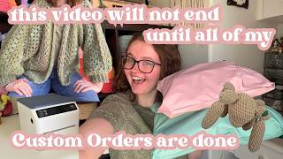 The Custom Order Marathon Begins… | Crochet Small Business Vlog | Pack Orders With Me!