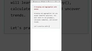 01 Grouping and Aggregation with pandas: Introduction to groupby()