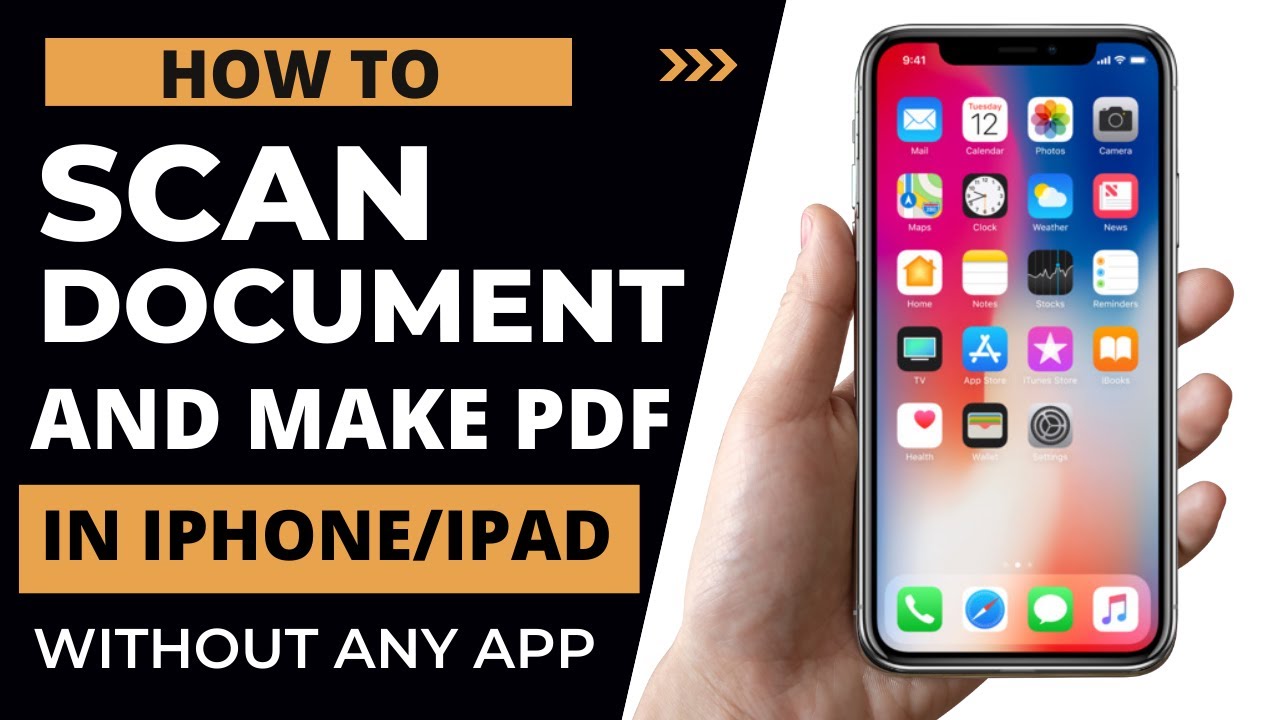 How To Scan Document and Make PDF File in iPhone Or iPad 2022 | iPhone ...
