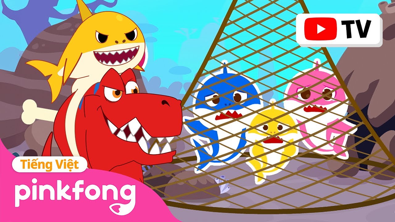 Tuyển tập 🦖 Gia đình Cá Mập trốn tìm trong công viên khủng long | Cá Mập Con Baby Shark Pinkfong!