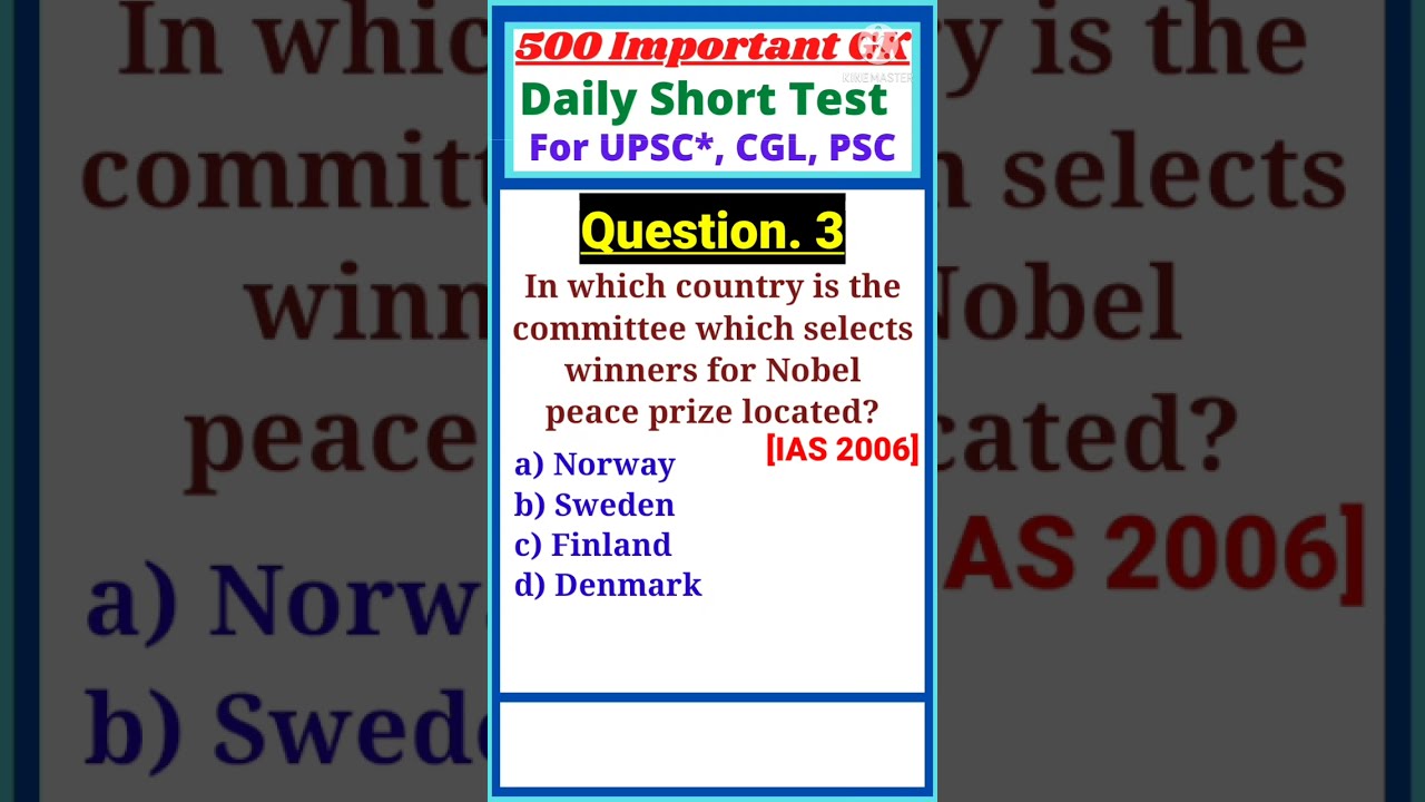 GK Questions and Answers | 500 Important GK Quiz- Series 2 For Competitive Exams 