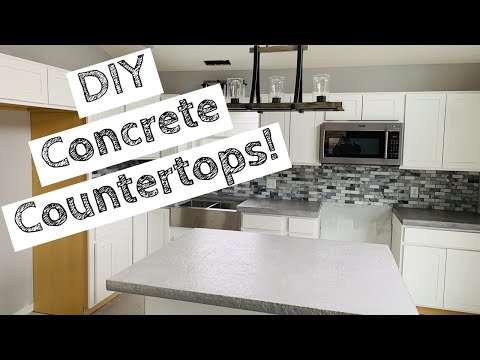 Concrete Countertops With Rock Edge Slate Stamped Top Easiest