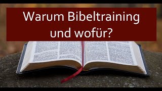 Warum Bibeltraining Und Wofür?