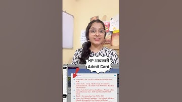 MP Abkari Admit Card Out#mpabkari#mpexciseconstable#shorts