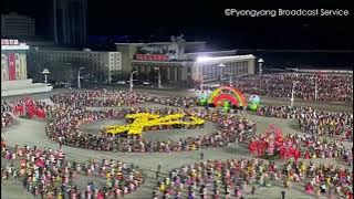 Corée du Nord-Jour de l'Étoile Brillante (16/02/2022)-Danses sur la place Kim  Il Sung à Pyongyang.