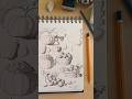 Pumpkin sketching process with ink - 2025 Autumn Edition