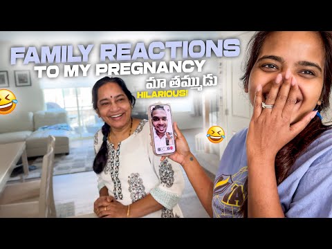 Telling Our Family I'm Pregnant !!! మా తమ్ముడు Hilarious Reaction 🤣🤣 Family Reactions ♥️🥹