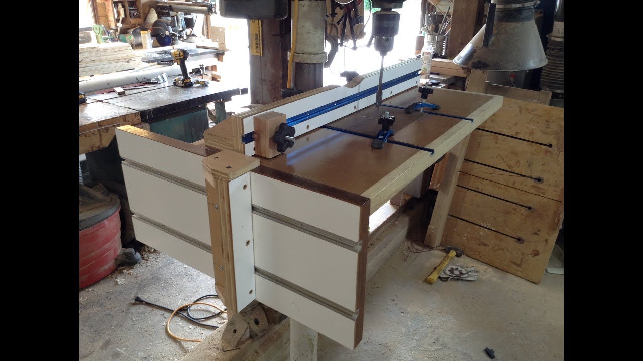 Simple Drill Press Table & EndBoring Jig [ Part 2 ] YouTube