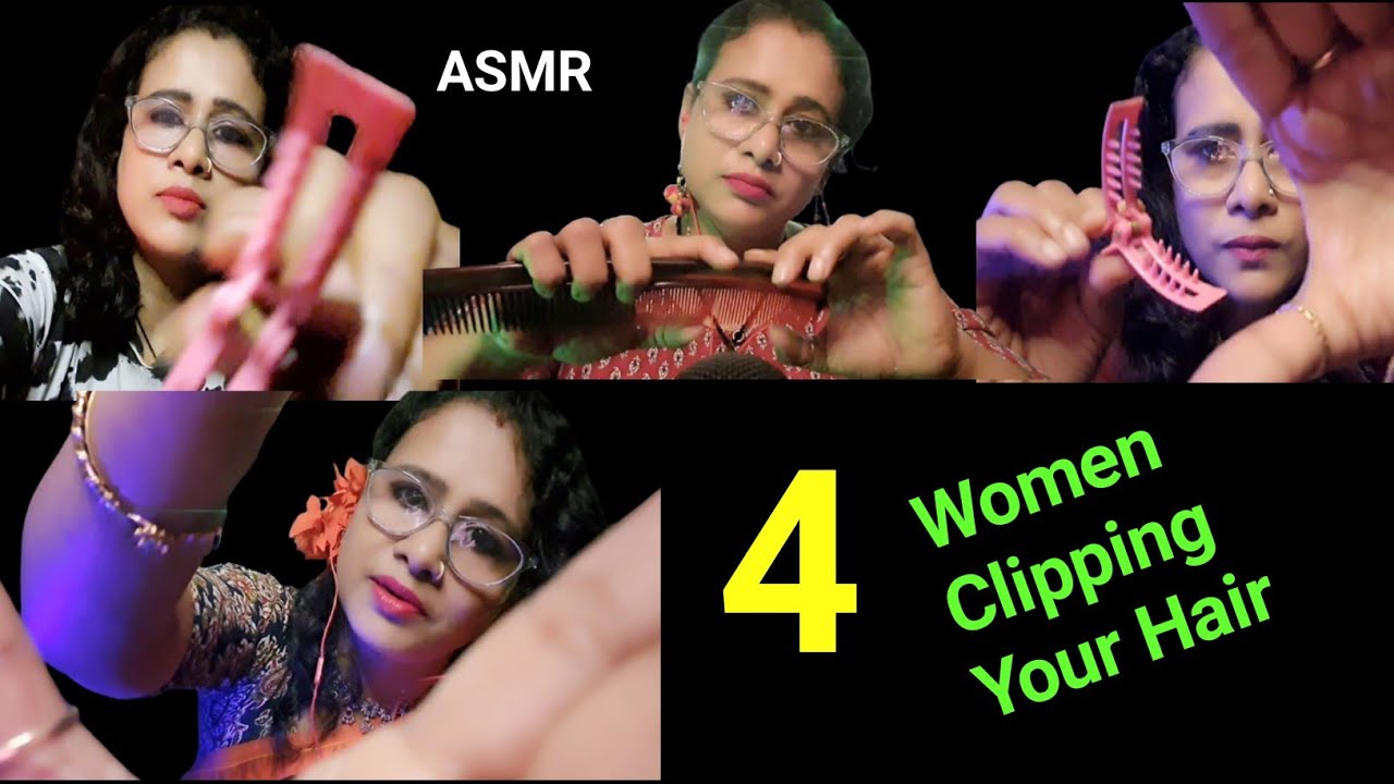 ASMR Hair Clipping by 4 Women 😇|Personal Attention asmr | Dearly ASMR|