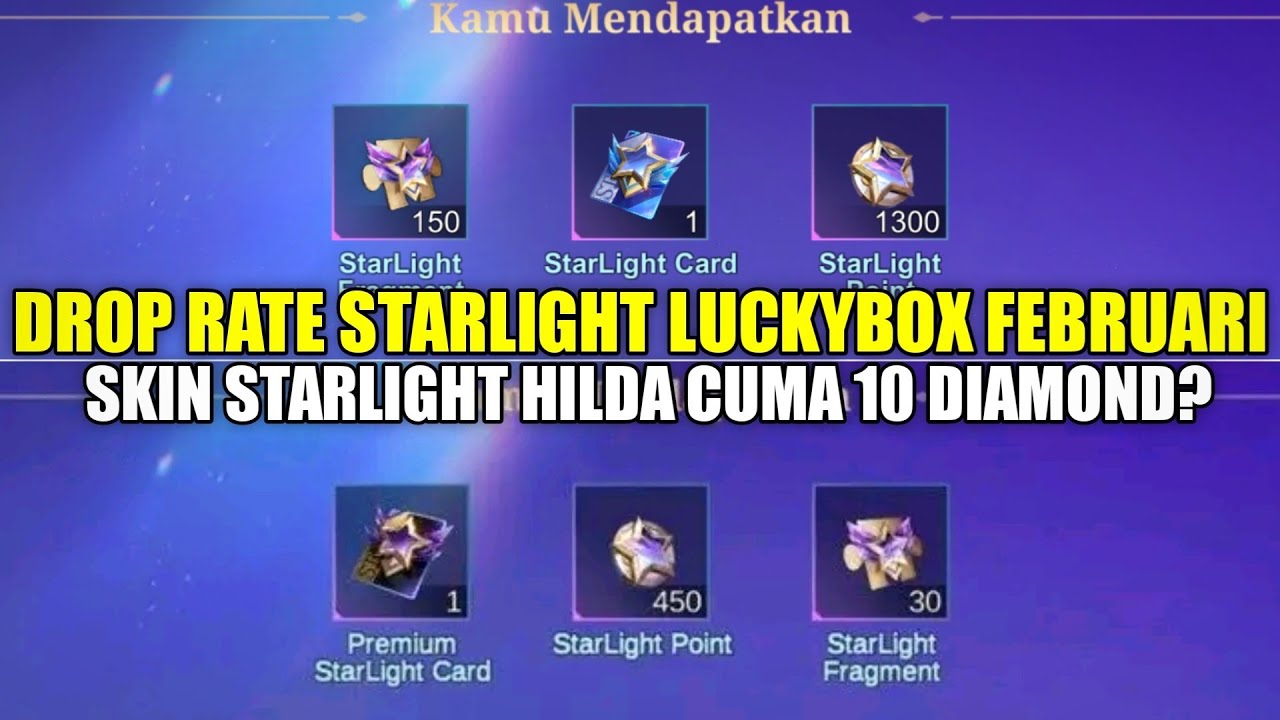 TEST DROP RATE DRAW STARLIGTH LUCKYBOX FEBRUARI 2026! RATE TINGGI SKIN ...