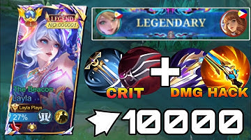 LAYLA WTF DAMAGE HACK BUILD AND EMBLEM FOR 2025!😱 ( INSTANT KILL ) LAYLA BEST 1 HIT BUILD!