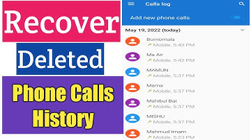 How To Recover Deleted Phone Calls History | Restore Phone Call Logs History