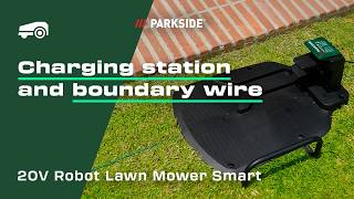 Set boundaries! Install base & wire | PARKSIDE robotic mower