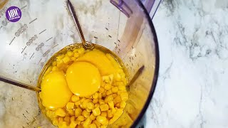 MEZCLA UNA LATA DE MAÍZ CON HUEVOS En La Licuadora ¡Uno No Será Suficiente! - Recetas MWC