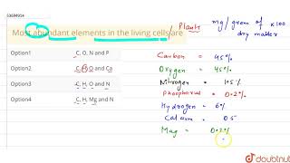 Most abundant elements in the living cells are