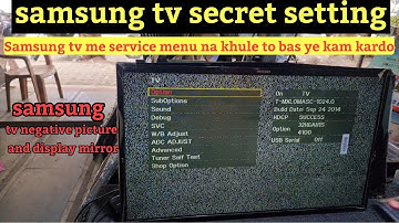 samsung tv screen rotation settings || samsung tv service mode