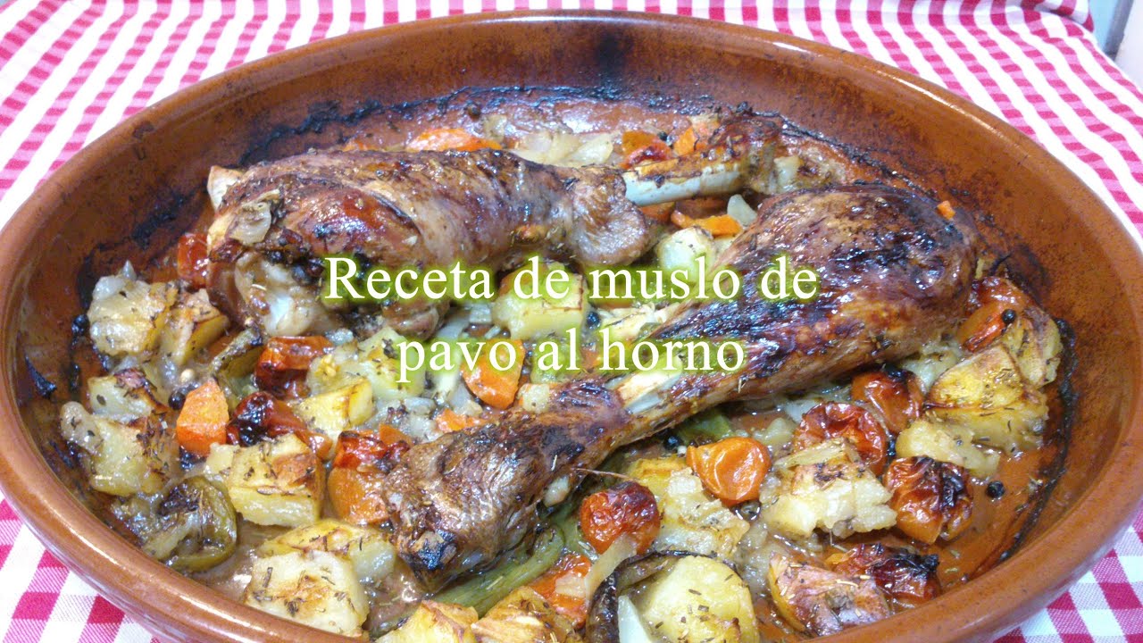 Receta de muslos de pavo al horno con verduras - YouTube