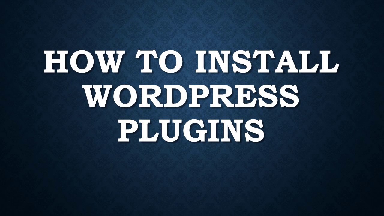How To Install WordPress Plugins - YouTube