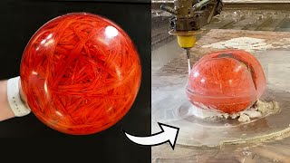 video thumbnail for: Giant Rubber Band Ball Cast In Epoxy Resin And Cut In Half