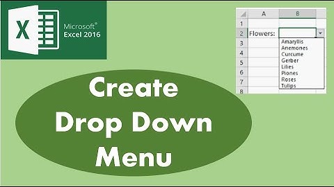 How to Create a Drop Down Menu in Excel 2016