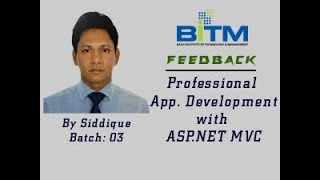 BITM Professional Application Development with ASP.NET MVC Course Feedback