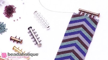 How to Attach a Vertical Loop Multi Strand Clasp to Peyote Bead Weaving