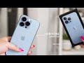 iphone 13 pro sierra blue unboxing, accessories, set up!