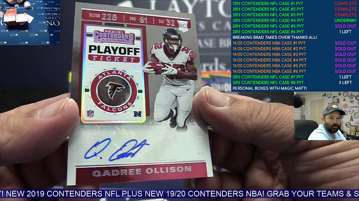 2019 Panini Contenders Football Hobby 12 Box Case ...