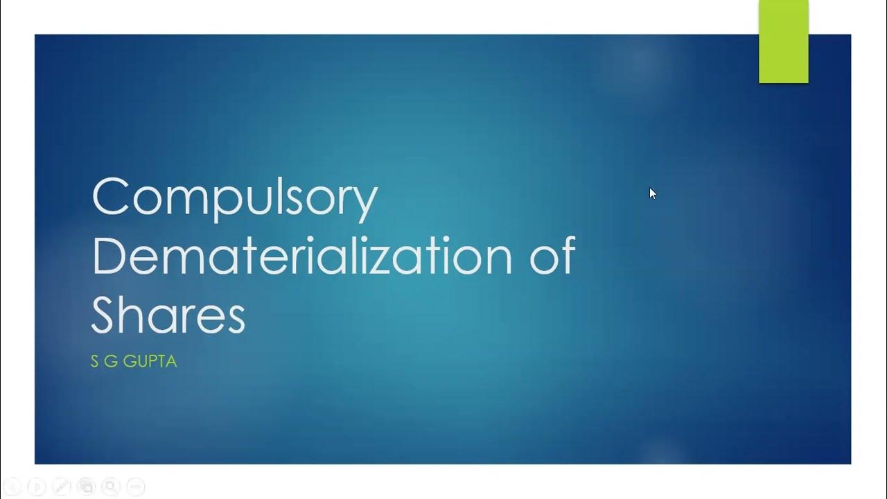 compulsory-dematerialization-of-private-limited-company-shares-youtube