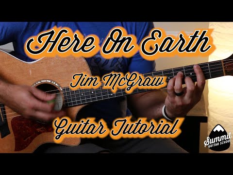 Tim McGraw--Here On Earth--Easy Guitar lesson--Guitar Tutorial