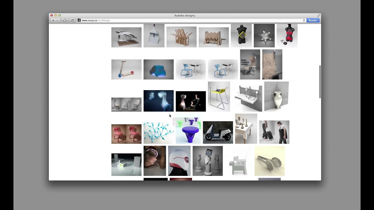 Website -- Academy of Arts, Architecture and Design in Prague (UMPRUM)