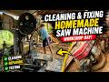 Workshop Day: Cleaning and Repairing a Homemade Wood Saw Machine | DIY Restoration
